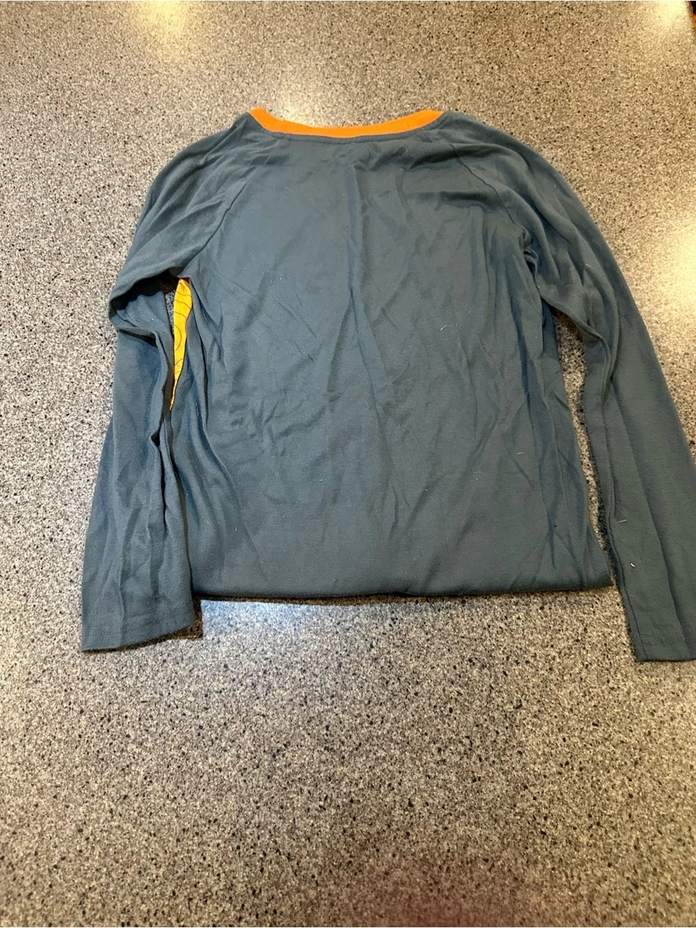 Boys' Orange & Gray Dinosaur Long Sleeve PJ Shirt